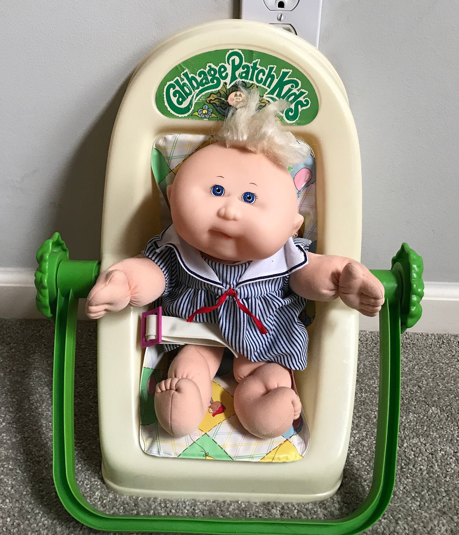 Cabbage Patch Doll Carrier & Baby Blue Eyes 1978 1983 Cpk Etsy