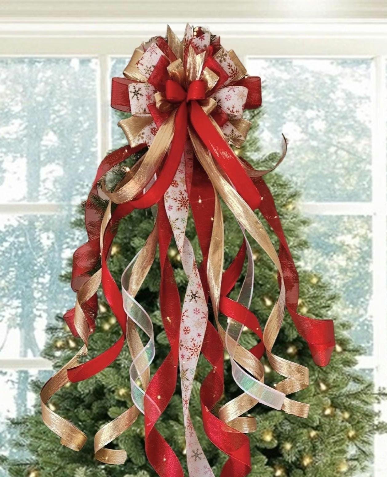 Étoile De Cime De Sapin De Noël Brillante - 6 Pouces (environ 15 Cm) - En Plastique Incassable Avec Paillettes - Décoration Festive