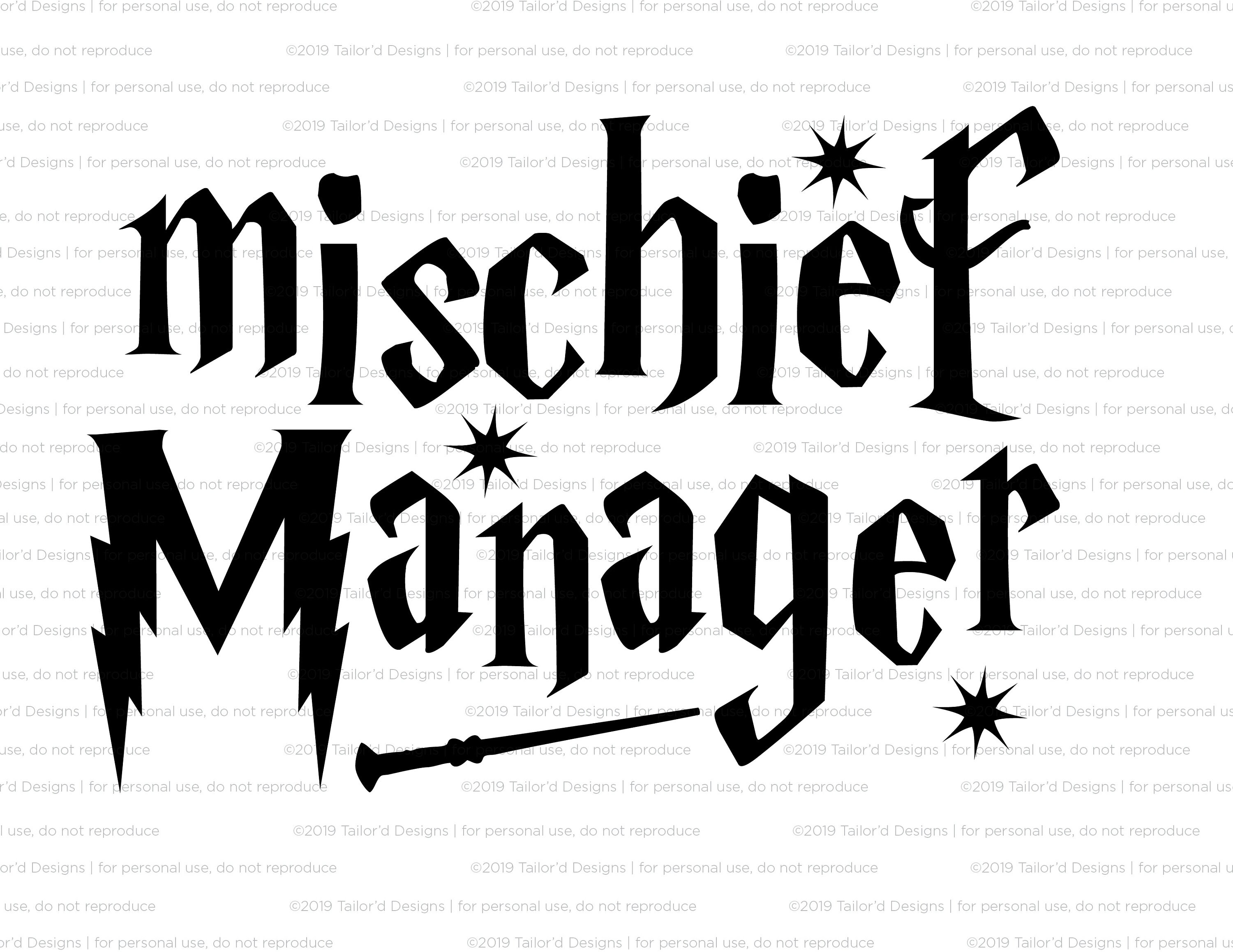 Mischief Manager Svg Cut File Mischief Creator Png Hp Svg Etsy | The ...