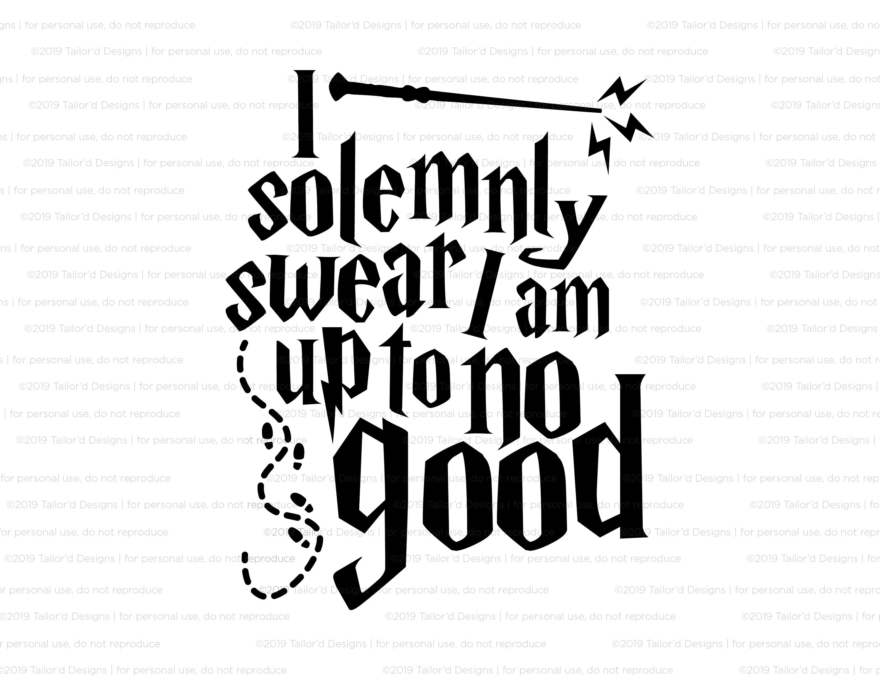 I Solemnly Swear SVG Cut File Hand drawn Cricut Silhouette Etsy
