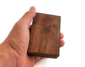 Handmade Real Wood Cigarette Pack Holder Case