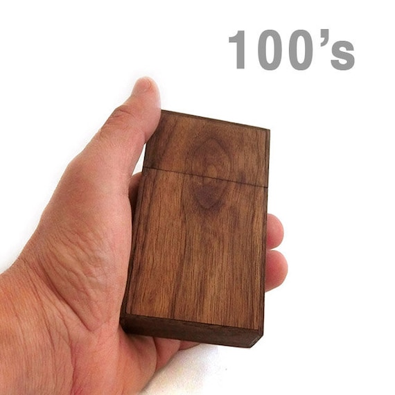 cigarette cases for 100s Handmade Real Wood Cigarette Pack Holder Case - for 100s