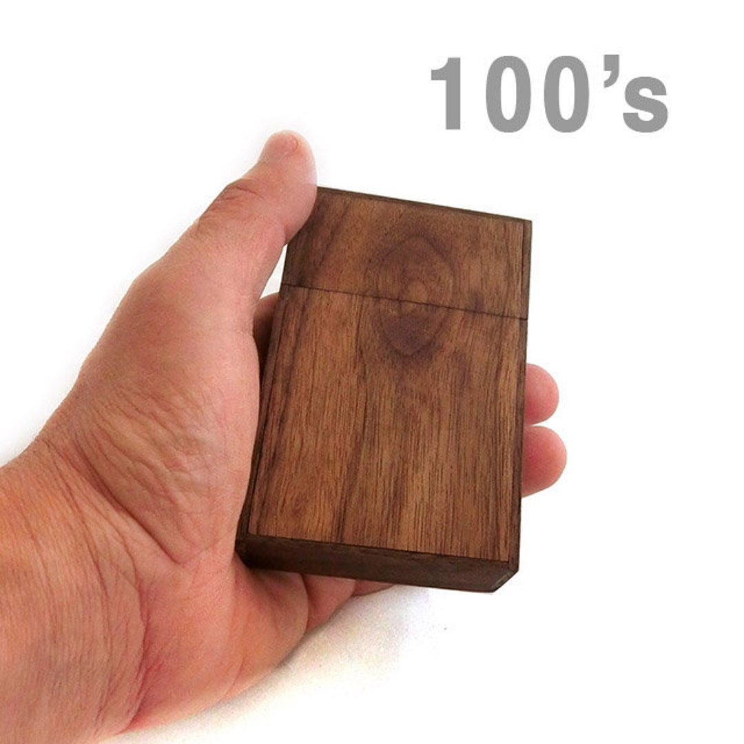 Handmade Real Wood Cigarette Pack Holder Case for 100s Etsy