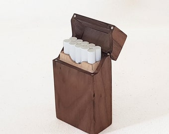 Handmade Real Wood Cigarette Case - mini