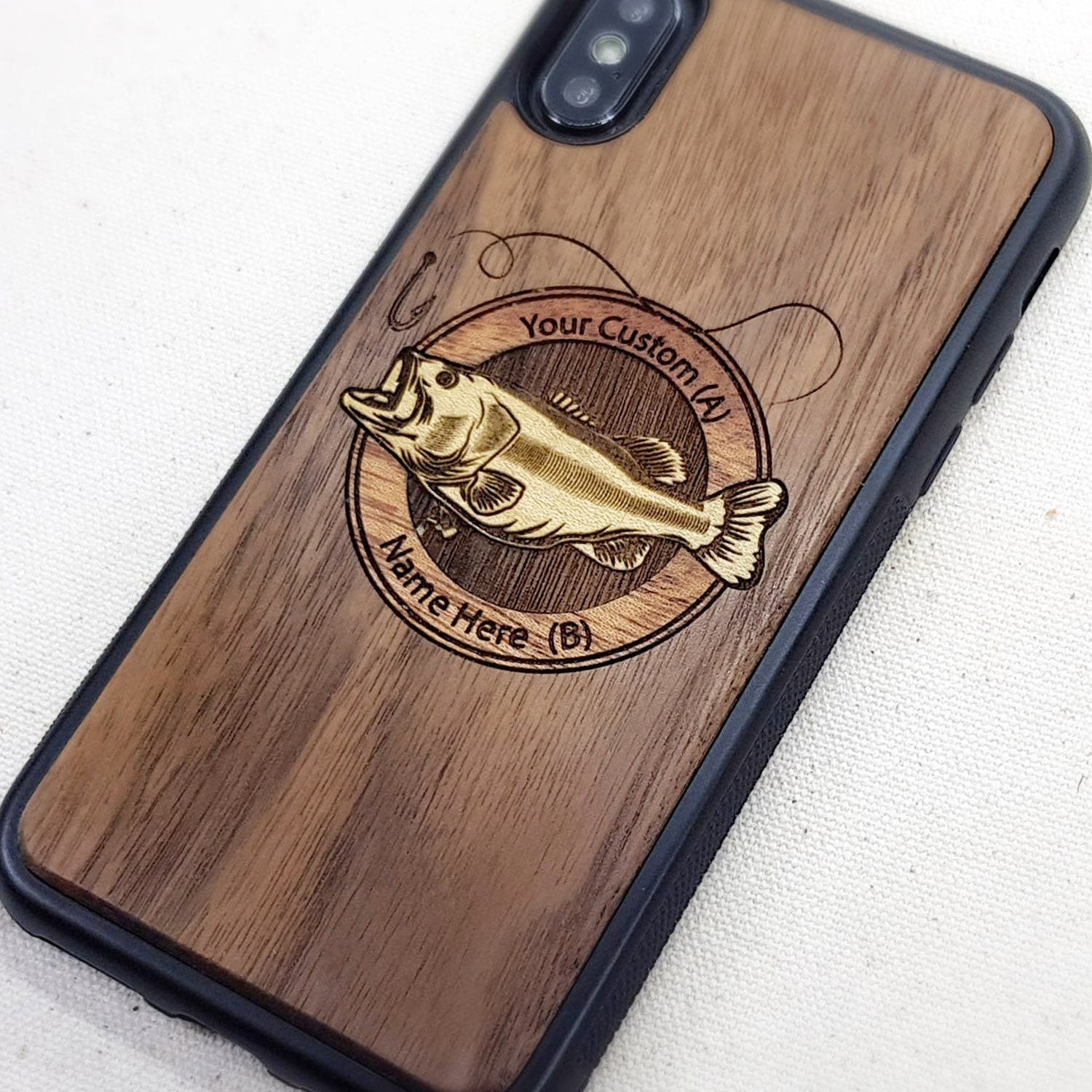  iPhone SE (2020) / 7 / 8 I'm Hooked On - Fisher Fisherman  Salmon Fishing Case : Cell Phones & Accessories