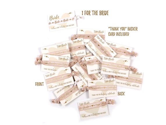 Hen Party Favours, Hen Do Favours, Hen Party Favours UK, Hen Party Wristbands, Hen Party Hairbands, Team Bride, Rose Gold, Black, Hot Pink