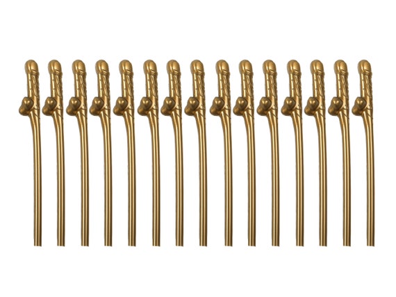Hen Party Straws, Gold Willy Straws, Choose 15 or 24 Pack, Hen Party Accessories Funny, Hen Party Willy, Hen Party Novelty, Quality Checked