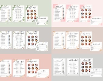 Hen Party Games, Hen Party Games Classy, Advice to the Bride Cards, Hen Do Games, Botanical, Boho, Rose Gold, Minimalist, Floral