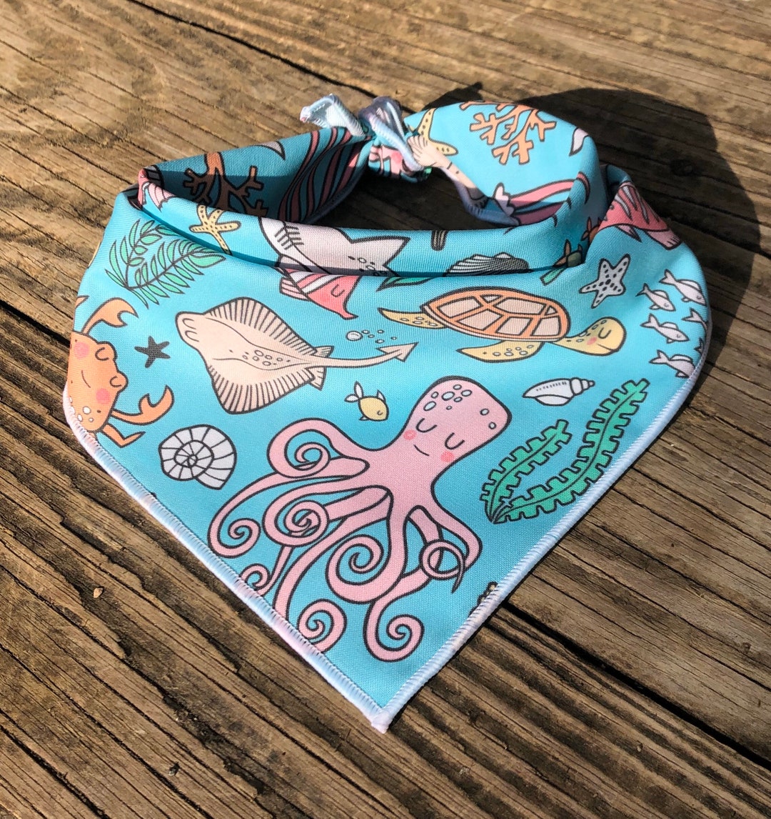 Dog Bandana Summer MARINE LIFE // Dog Bandana Beach // Dog Bandana