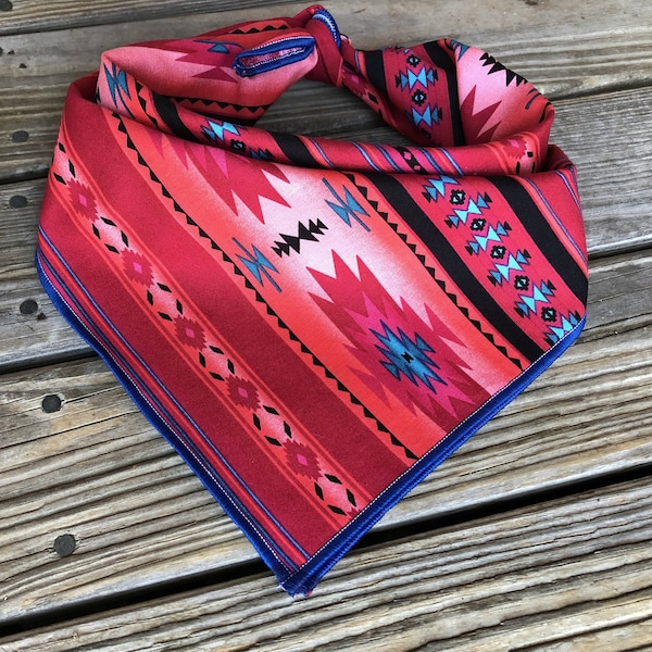 Dog bandana // Aztec dog bandana // Pink dog bandana / Tribal bandana // Girl dog  bandana // Small bandana // Tie on dog bandana // Bandan