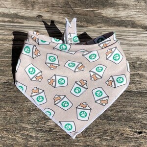 Dog bandana PUPPUCCINO // Dog bandanas // coffee dog bandana // Puppy bandana // Dog scarf // bandana // Dog accessories