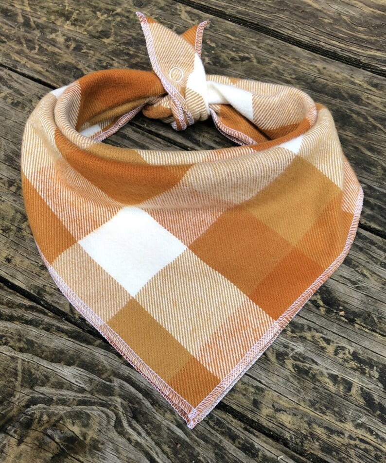 Orange Dog Bandana // Fall Dog Bandana // Dog Bandana Fall // Etsy