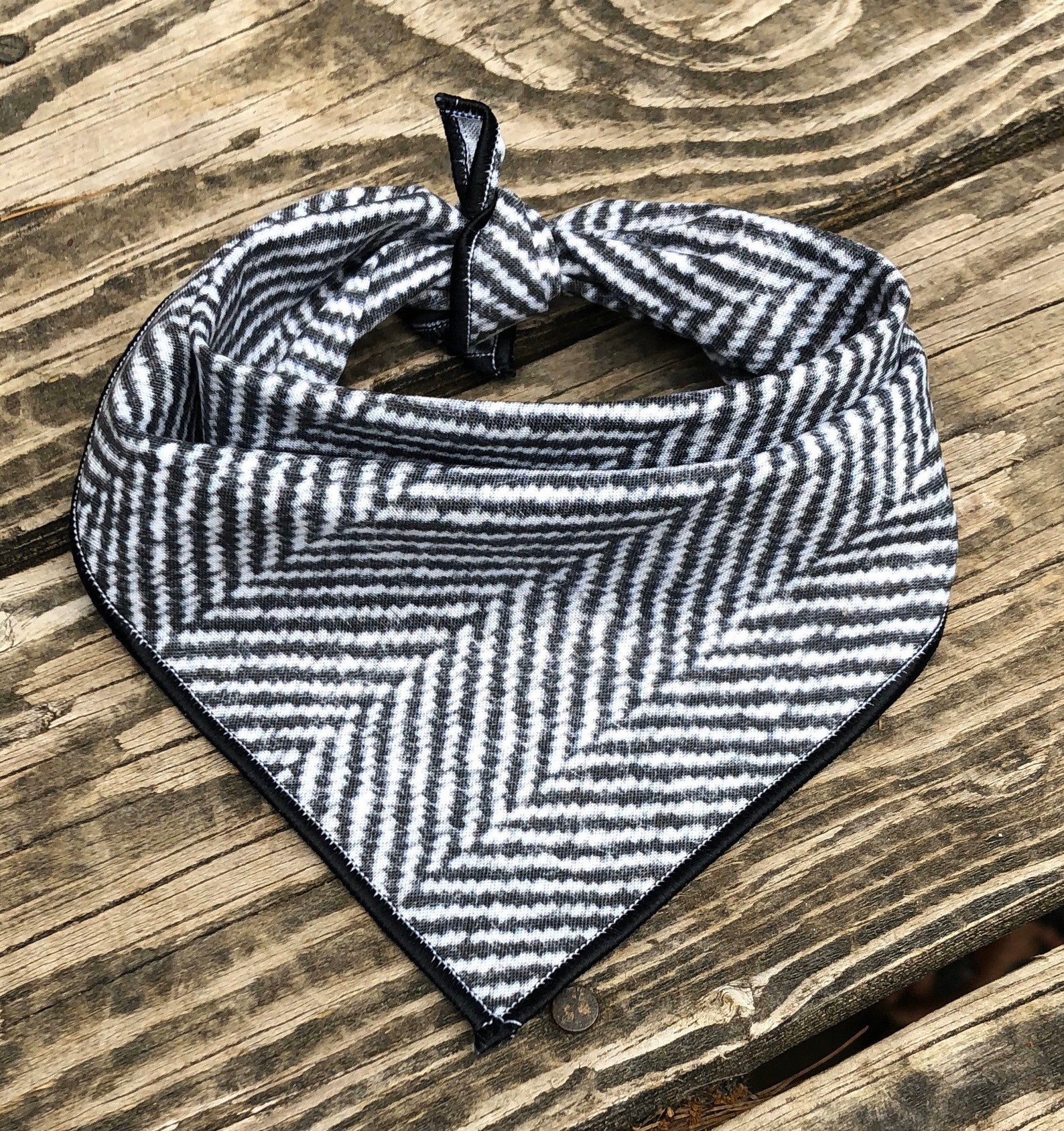 Dog Bandana BLACK HERRINGBONE// Black Dog Bandana // Dog Etsy