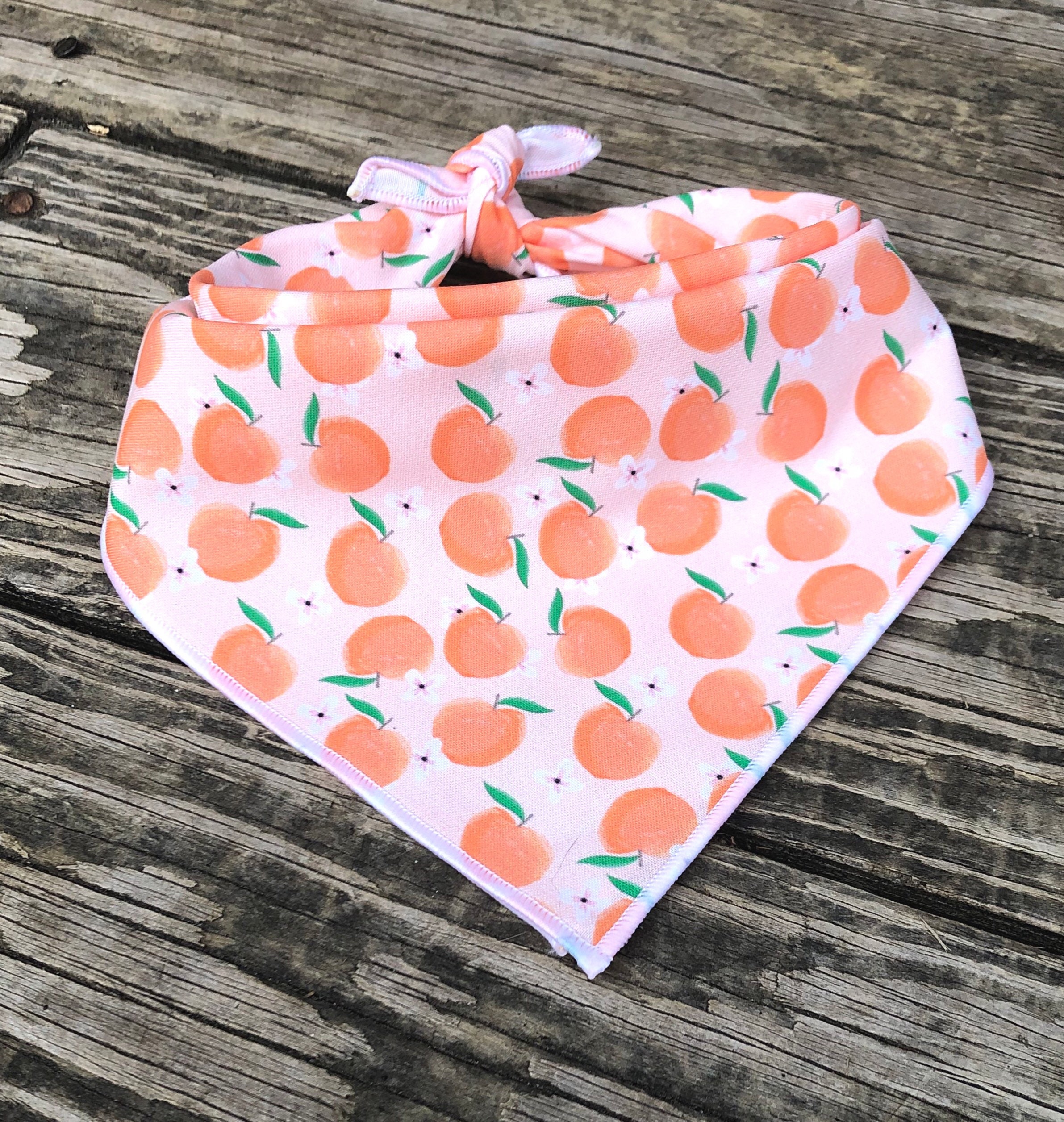 Dog Bandana PEACHES Summer Dog Bandana Orange Dog Bandana Peach Dog Bandana Beach Bandana Etsy