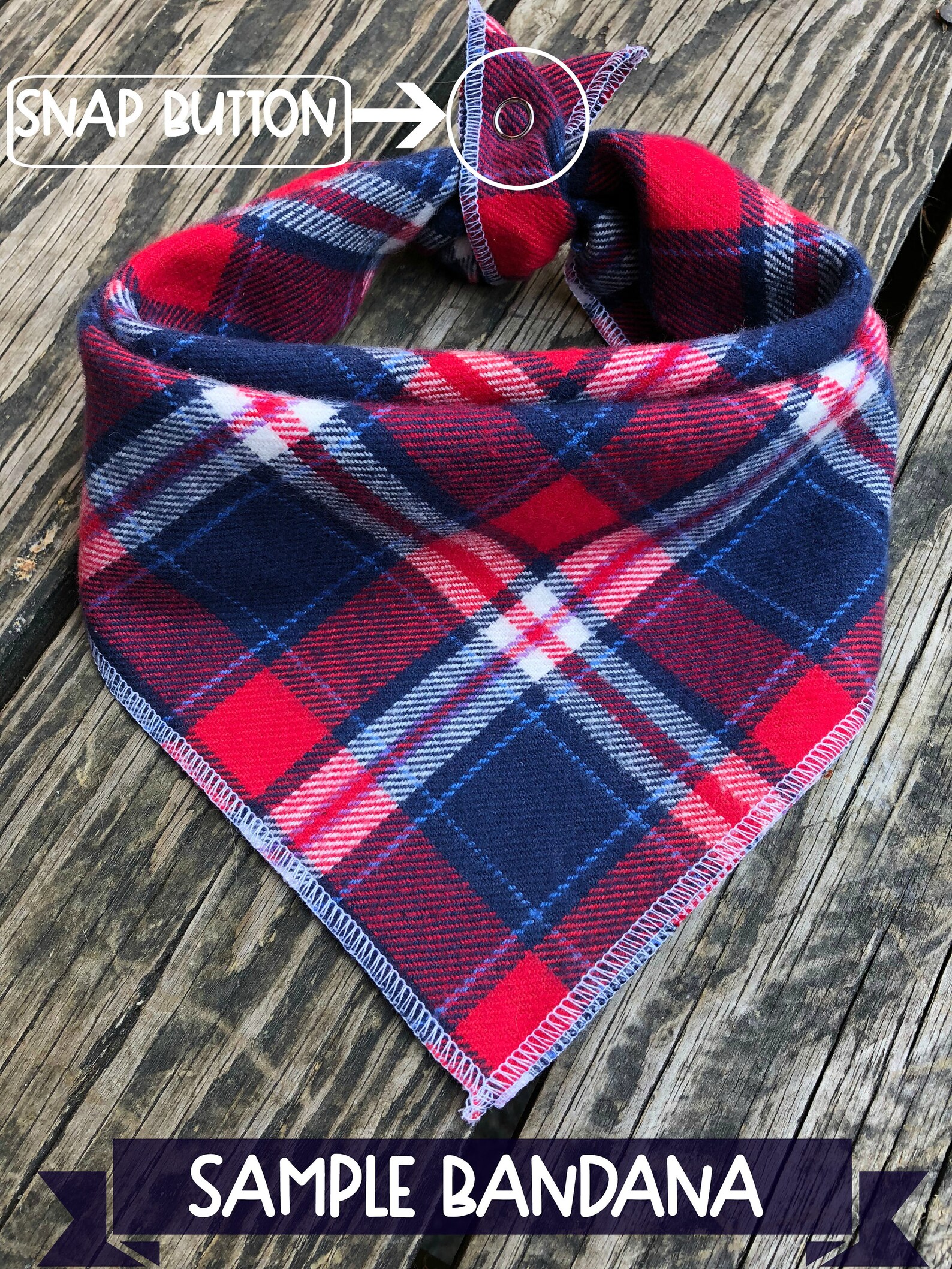 Flannel Dog Bandana GREY FLANNEL PLAID // Fall Dog Bandana // Etsy