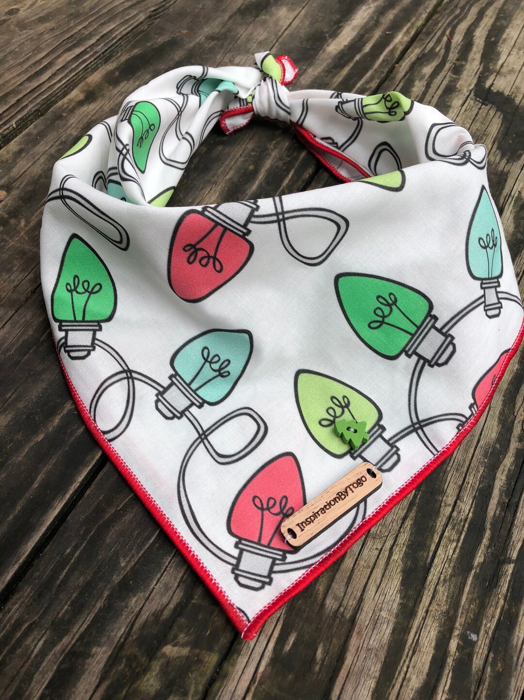 Christmas Dog Bandana CHRISTMAS LIGHTS// Christmas Lights Dog Etsy