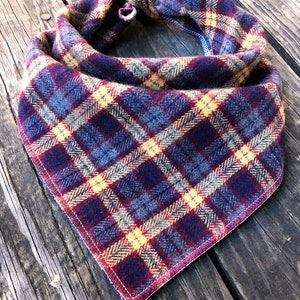 Plaid Dog bandana // Dog bandana // Orange dog bandana // Personalized Bandana // Fall dog bandana // Dog scarf // Dog bandana plaid