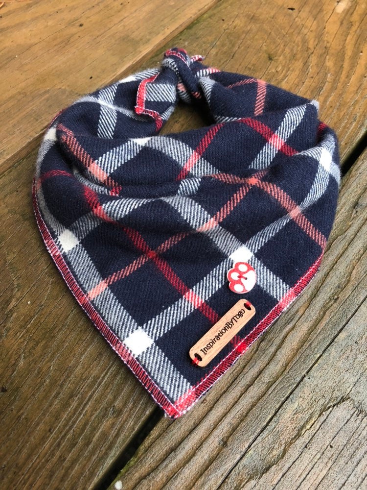 blue plaid bandana
