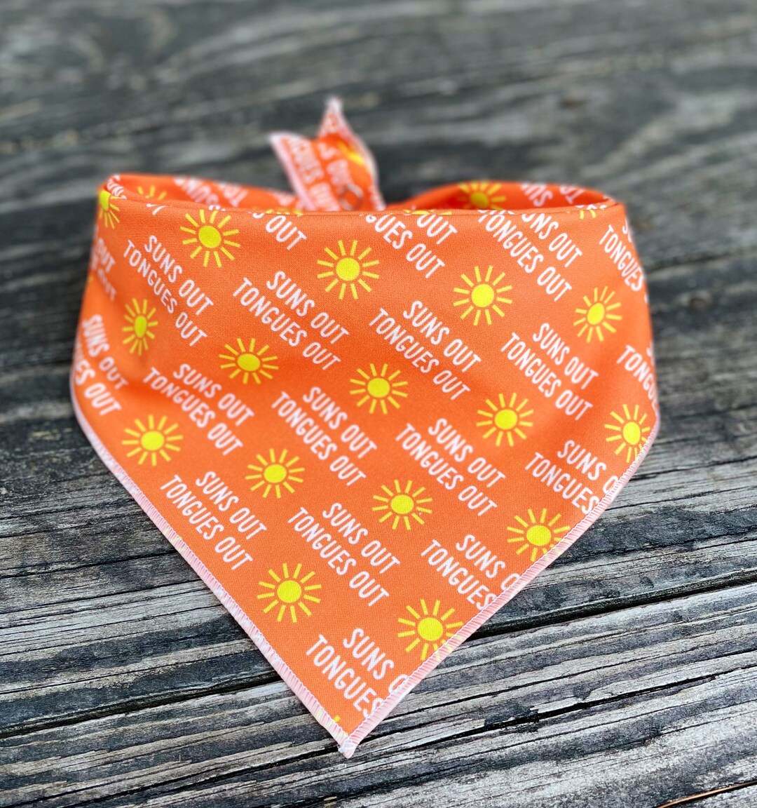 Dog Bandana SUNS OUT // Dog Bandana Beach // Dog Bandana Summer// Dog