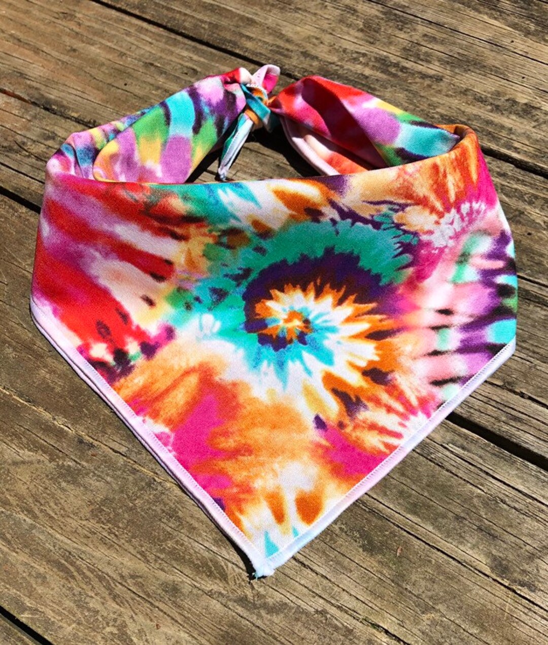 Dog Bandana SWIRL TIE DYE Bohemian, Dog Bandana, Tie Dye Dog Bandana, Tiedyed, Girl Dog