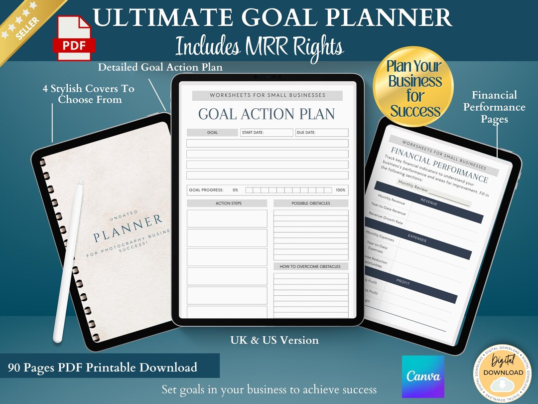 Master Resell Rights Goal Setting Planner, PLR Planner for Business ...