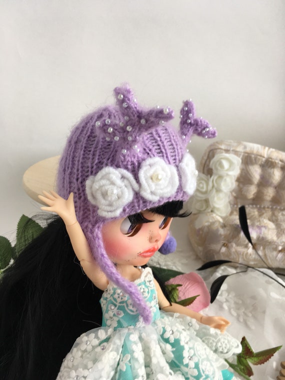 Gestrickte Blythe Neo Takara Obitsu Taeyang Eisigen Dal Byul Pure Outfit Kleidung Alseiner Baskenmütze Pullip Helm Mütze Hand Neemo ZiXkwTPOu