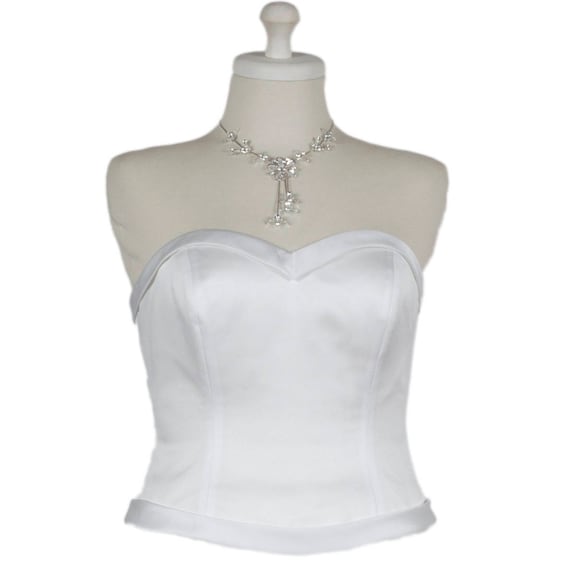 Corset Bridal Separate, White Wedding Corset, Sweetheart Neckline