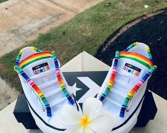 PRIDE Beaded Converse