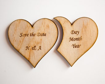 Save the Date Nested Heart Magnets
