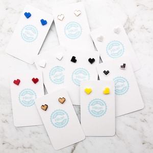 8 Bit Heart Studs