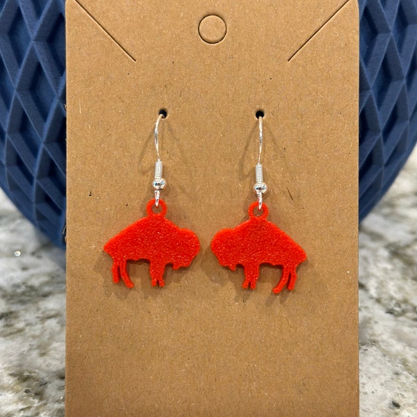 Buffalo Bills dangly hook earrings