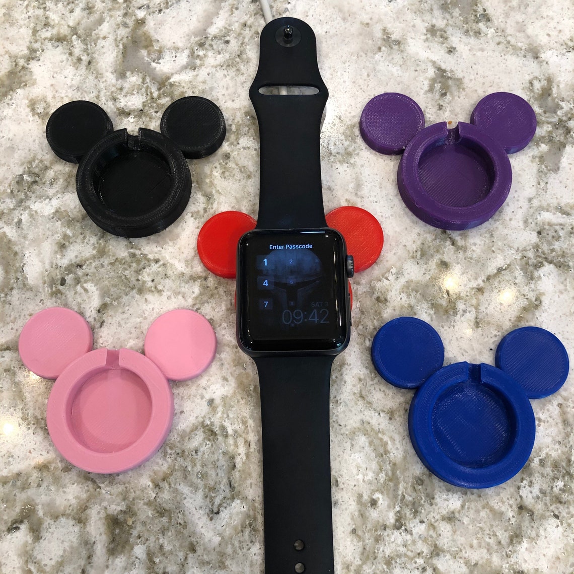 Mickey Mouse Apple Watch Charger Cover 3D Printed Etsy