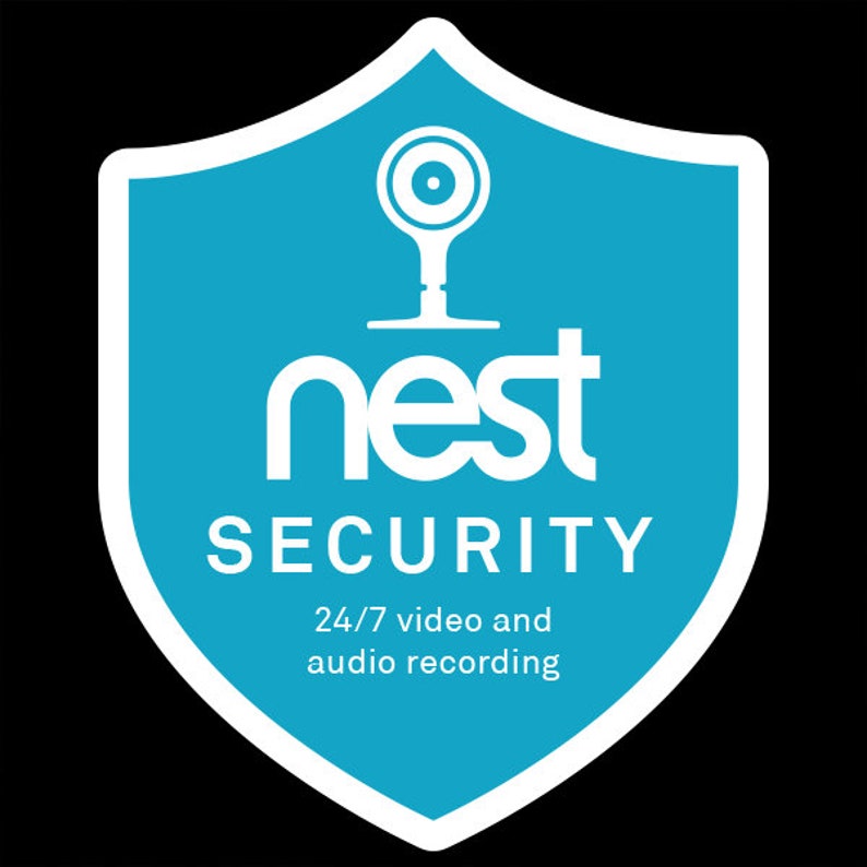 Nest Security Cam Badge/Shield sticker replacement outdoor or indoor image 6