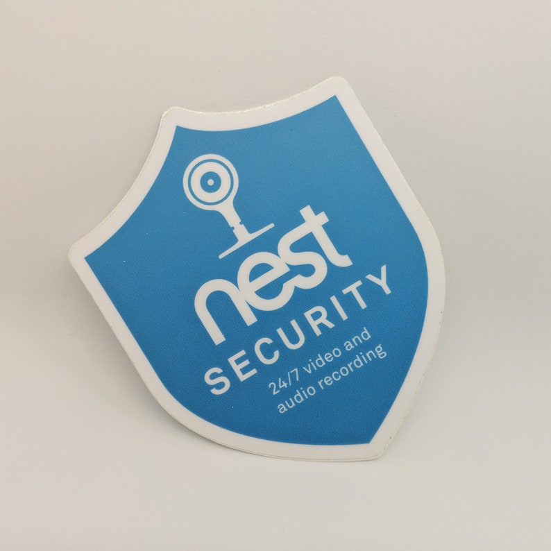 Nest Security Cam Badge/Shield sticker replacement outdoor or indoor image 2