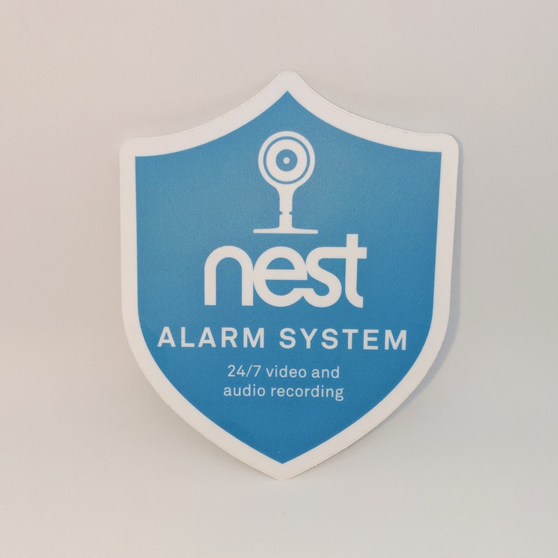 Nest Security Cam Badge/Shield sticker replacement outdoor or indoor image 5