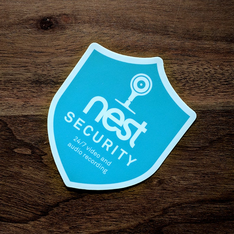Nest Security Cam Badge/Shield sticker replacement outdoor or indoor image 3