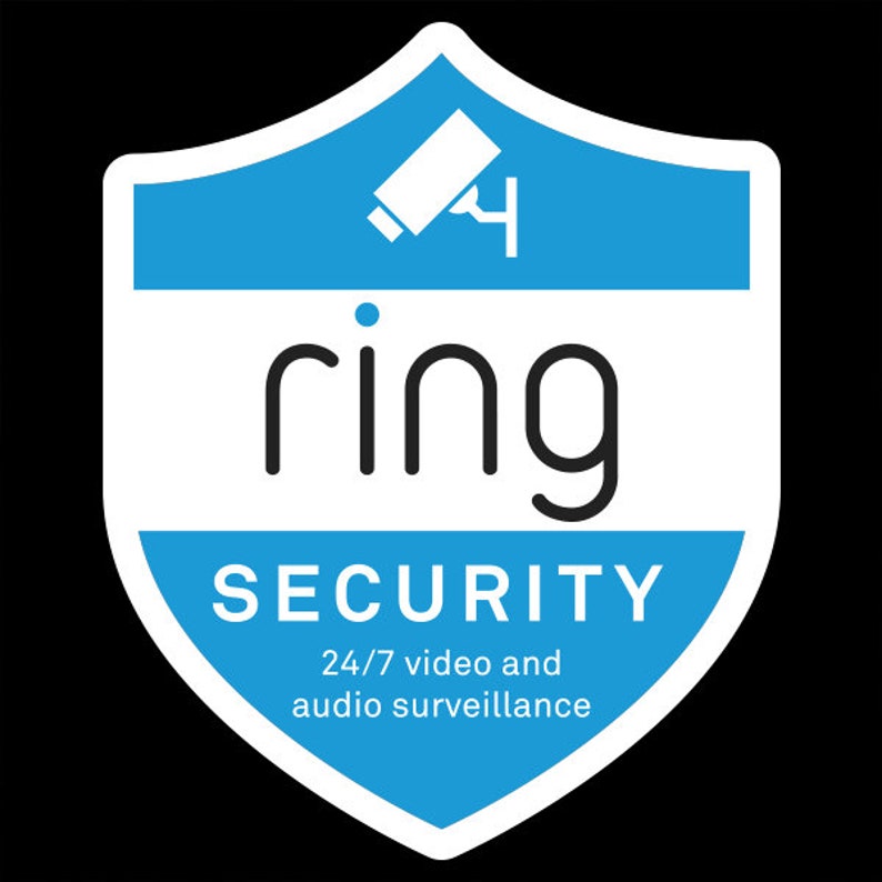 Indoor Ring Doorbell Security Camera Badge/Shield sticker Etsy
