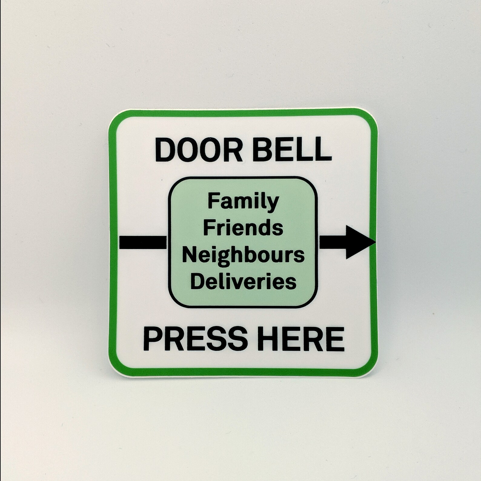 Waterproof Outdoor Smart Doorbell Instruction Sticker for Etsy