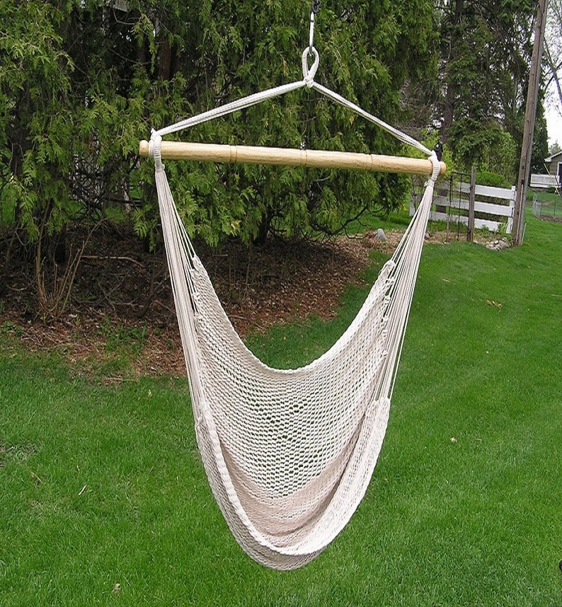 Deluxe Extra Large Rope Hammock Swing With Extra Soft Poly Etsy
