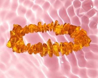 Bracelet Ambre de la Mer Baltique (Douleurs dentaires, Calme, Ancrage, Dépression, Fatigue, Anxiété, Règles douloureuses)