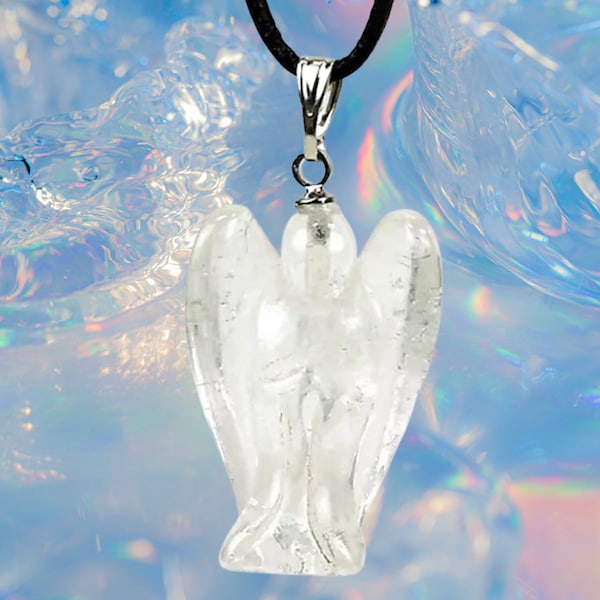 Pendentif Ange en Cristal de Roche