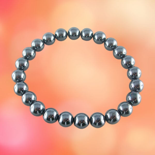 Bracelet en Hématite 8mm (Protection, Ancrage, Apaisement)