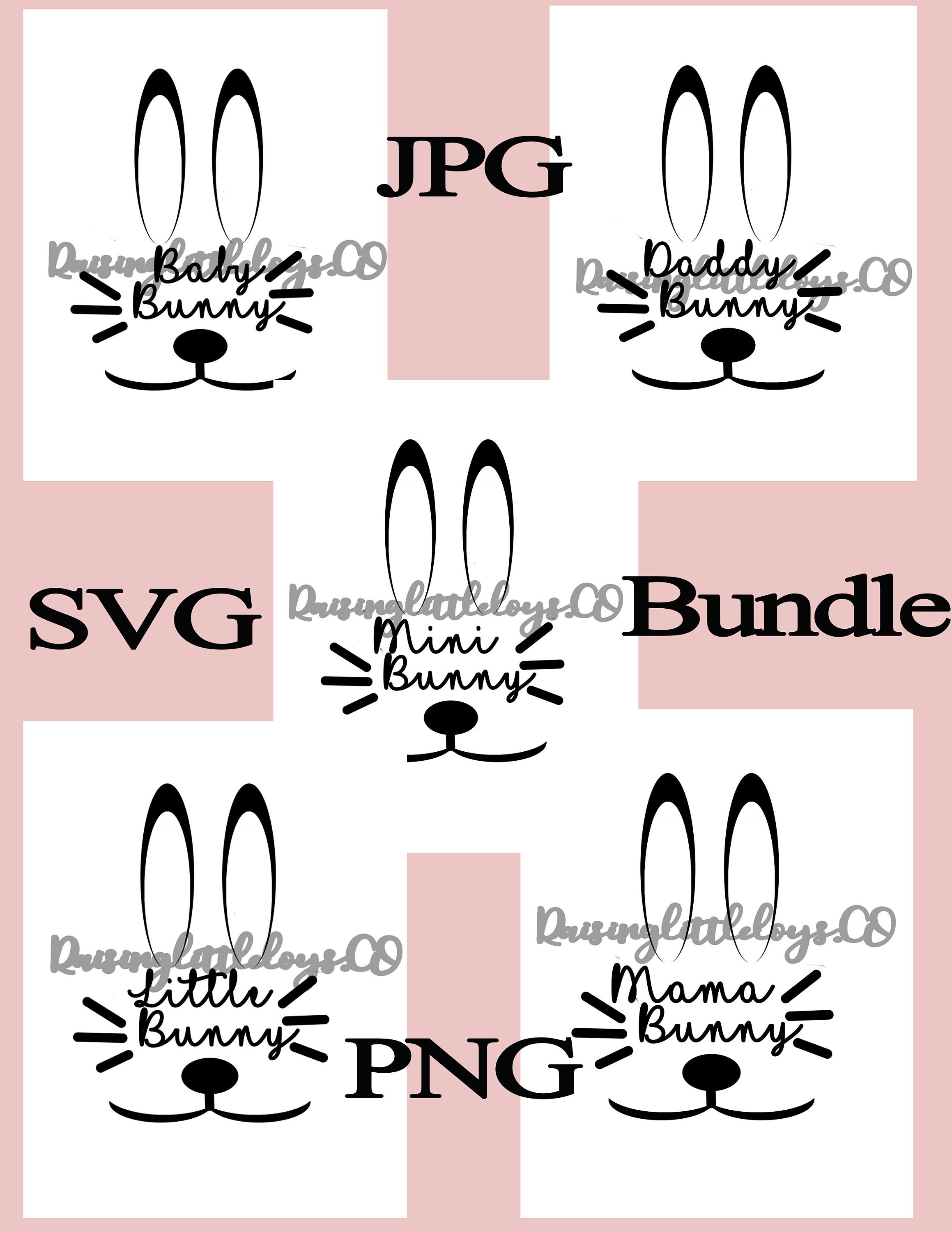 Download Bunny Family SVG Bundle Matching shirts family easter | Etsy