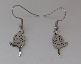 Stainless Steel Earrings - Rose