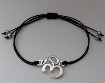Meditation Bracelet - " OM " - silver coloured