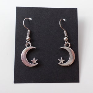 Moon Earrings - ancient silver