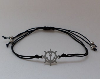 Bracelet Stainless Steel - small anchor symbol - various colours!