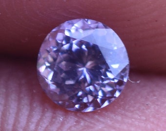 0.48 Ct Loose Round Extremely Light Purple Spinel Natural Untreated VVS Clarity Sri Lankan Origin Portuguese Cut Purple Spinel