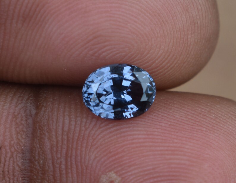 1.52 Ct Ceylon Violet Blue Spinel Oval Mixed Cut Natural Untreated Flawless EMS Shipping Video