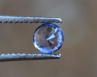 0.32 Ct Round Shape Blue Sapphire Natural Unheated VVS